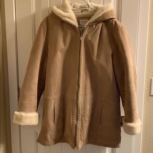 Leather Jacket with a fleece lining!!